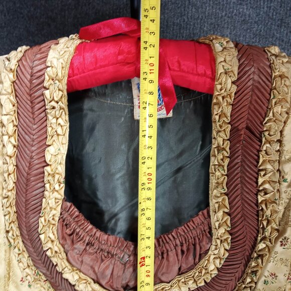 1950s Gold Floral Damask Dirndl Dress from Munich - Picture 13 of 13